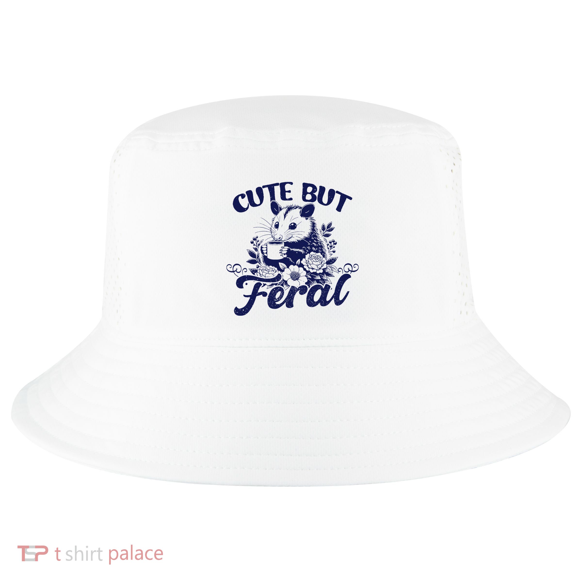 Cute But Feral Possum Outfits Funny Opossum Cool Comfort Performance Bucket Hat
