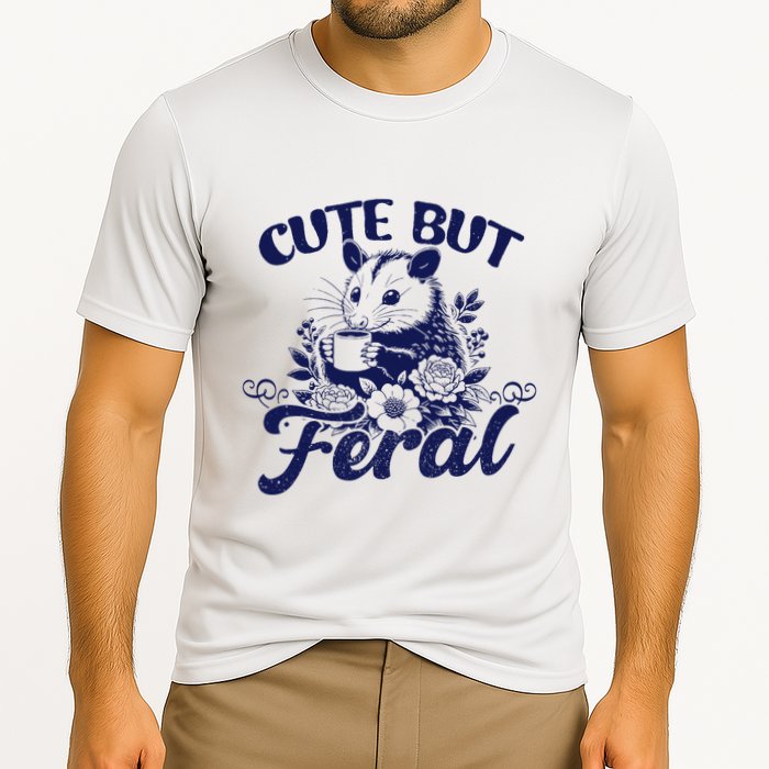 Cute But Feral Possum Outfits Funny Opossum Performance Shirt