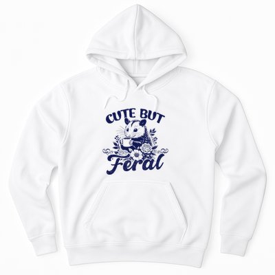 Cute But Feral Possum Outfits Funny Opossum Hoodie