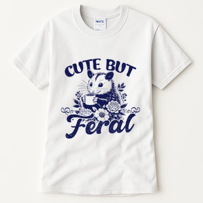 Cute But Feral Possum Outfits Funny Opossum Tall T-Shirt