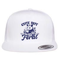 Cute But Feral Possum Outfits Funny Opossum Flatbill Hat