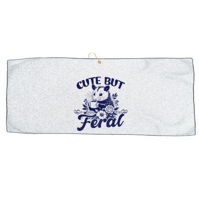 Cute But Feral Possum Outfits Funny Opossum Large Microfiber Waffle Golf Towel