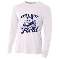 Cute But Feral Possum Outfits Funny Opossum Cooling Performance Long Sleeve Crew