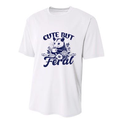 Cute But Feral Possum Outfits Funny Opossum Youth Performance Sprint T-Shirt