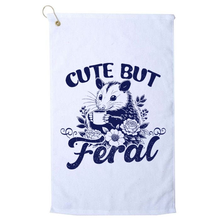 Cute But Feral Possum Outfits Funny Opossum Golf Towel