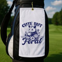 Cute But Feral Possum Outfits Funny Opossum Golf Towel