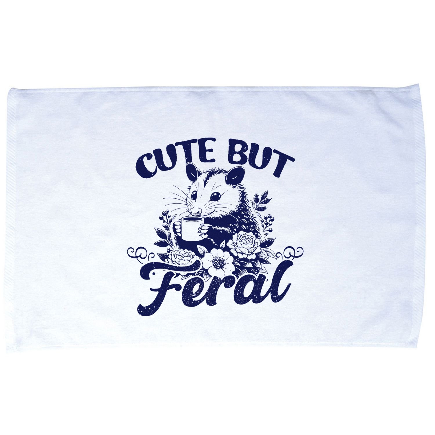Cute But Feral Possum Outfits Funny Opossum Microfiber Hand Towel