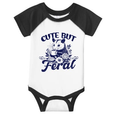 Cute But Feral Possum Outfits Funny Opossum Infant Baby Jersey Bodysuit