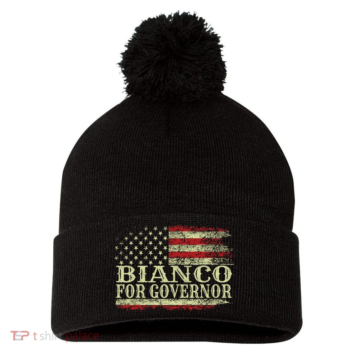 Chad Bianco For Governor Bianco For California Governor Pom Pom 12in Knit Beanie