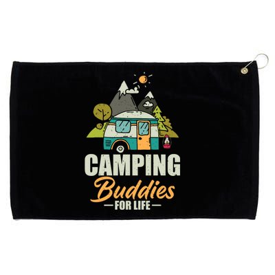 Camping Buddies For Life Gift RV Camping Wilderness Grommeted Golf Towel