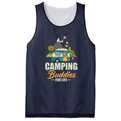 Camping Buddies For Life Gift RV Camping Wilderness Mesh Reversible Basketball Jersey Tank