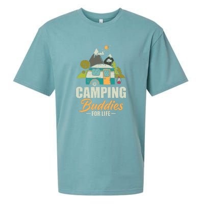 Camping Buddies For Life Gift RV Camping Wilderness Sueded Cloud Jersey T-Shirt