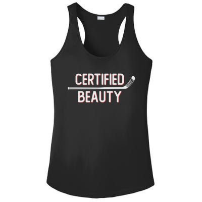 Certified Beauty Funny Ice Hockey Slang Wheel Snipe Celly Cool Gift Ladies PosiCharge Competitor Racerback Tank