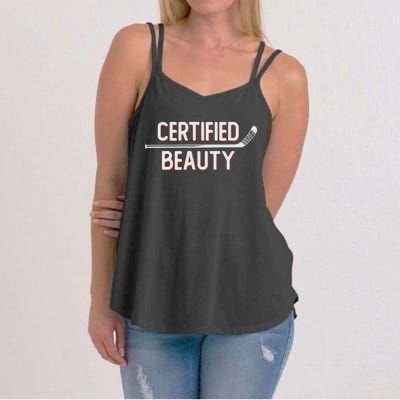 Certified Beauty Funny Ice Hockey Slang Wheel Snipe Celly Cool Gift Women's Strappy Tank