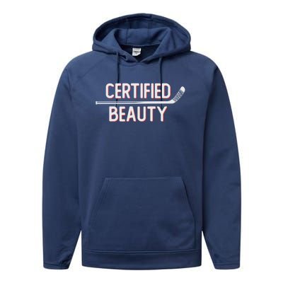 Certified Beauty Funny Ice Hockey Slang Wheel Snipe Celly Cool Gift Performance Fleece Hoodie