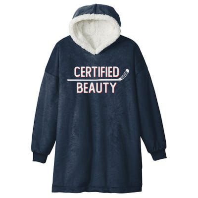 Certified Beauty Funny Ice Hockey Slang Wheel Snipe Celly Cool Gift Hooded Wearable Blanket