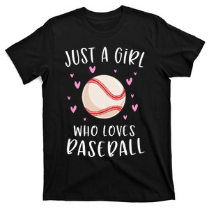 Cute Baseball For Just A Girl Who Loves Baseball  T-Shirt