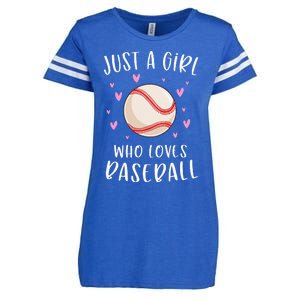 Cute Baseball For Just A Girl Who Loves Baseball  Enza Ladies Jersey Football T-Shirt