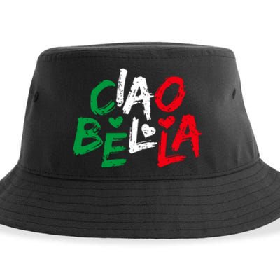 Ciao Bella For Italians Italy Flag Sustainable Bucket Hat