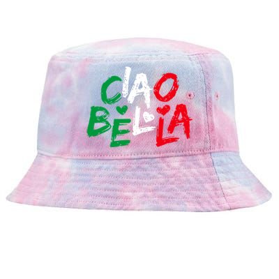 Ciao Bella For Italians Italy Flag Tie-Dyed Bucket Hat