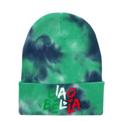 Ciao Bella For Italians Italy Flag Tie Dye 12in Knit Beanie