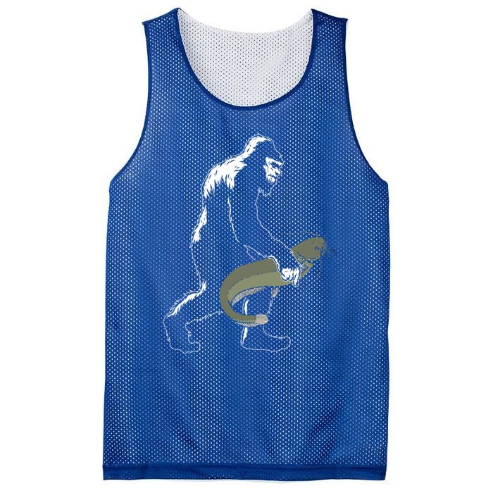 Catfish Bigfoot Fisher Fishing Fisher Catfishing Meaningful Gift Mesh Reversible Basketball Jersey Tank