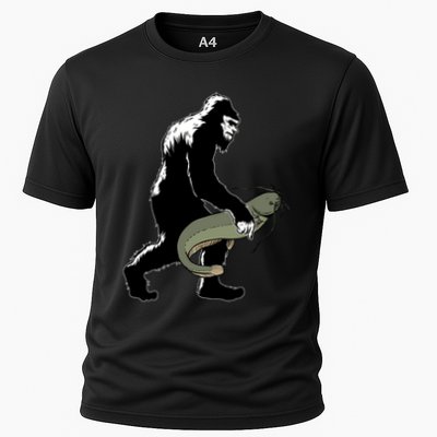 Catfish Bigfoot Fisher Fishing Fisher Catfishing Meaningful Gift Performance Shirt