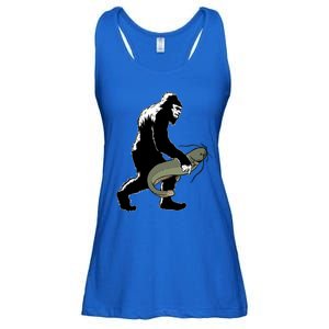 Catfish Bigfoot Fisher Fishing Fisher Catfishing Meaningful Gift Ladies Essential Flowy Tank