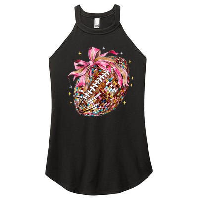 Coquette Bow Football Disco Football Bow Coquette Women’s Perfect Tri Rocker Tank