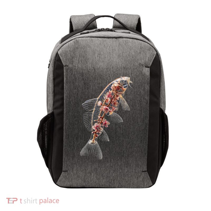 Cherry Blossom Fish Tranquil Waters Fusion Vector Backpack