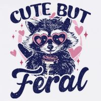 Cute But Feral Raccoon Funny Raccoon Gift Doggie Tank