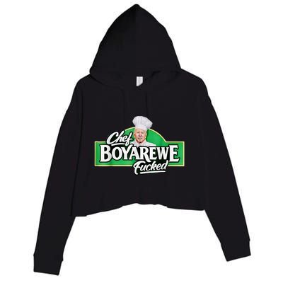 Chef BOYAREWE Fucked Funny Anti Biden Pro Trump Crop Fleece Hoodie