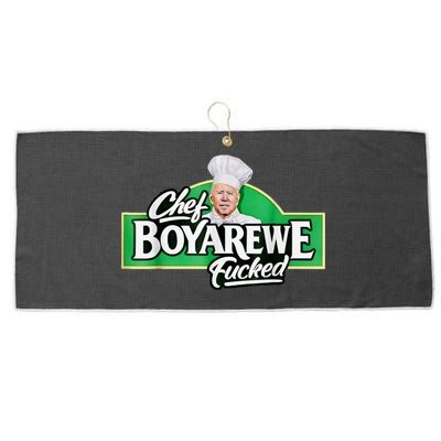 Chef BOYAREWE Fucked Funny Anti Biden Pro Trump Large Microfiber Waffle Golf Towel