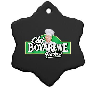 Chef BOYAREWE Fucked Funny Anti Biden Pro Trump Ceramic Star Ornament