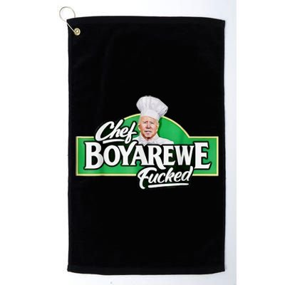 Chef BOYAREWE Fucked Funny Anti Biden Pro Trump Platinum Collection Golf Towel