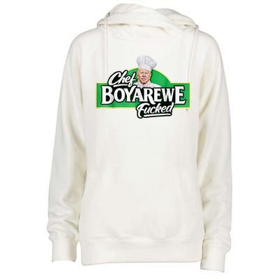 Chef BOYAREWE Fucked Funny Anti Biden Pro Trump Womens Funnel Neck Pullover Hood