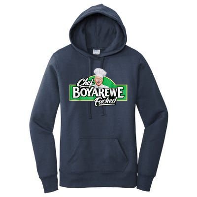 Chef BOYAREWE Fucked Funny Anti Biden Pro Trump Women's Pullover Hoodie