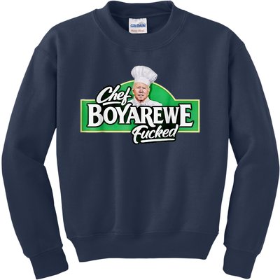 Chef BOYAREWE Fucked Funny Anti Biden Pro Trump Kids Sweatshirt