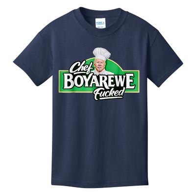 Chef BOYAREWE Fucked Funny Anti Biden Pro Trump Kids T-Shirt