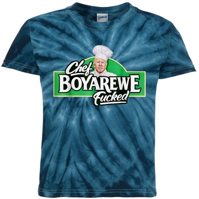 Chef BOYAREWE Fucked Funny Anti Biden Pro Trump Kids Tie-Dye T-Shirt