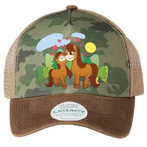 Cute Best Friend Horses Legacy Tie Dye Trucker Hat