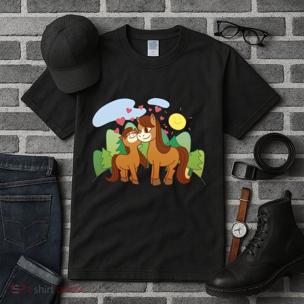 Cute Best Friend Horses Tall T-Shirt