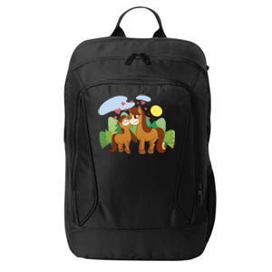 Cute Best Friend Horses City Backpack