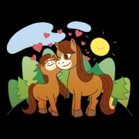 Cute Best Friend Horses Drawstring Bag