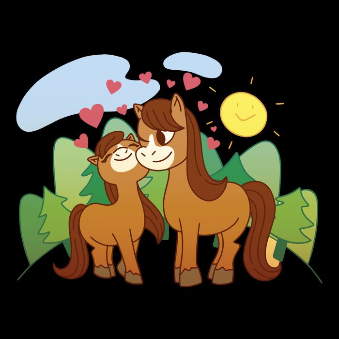 Cute Best Friend Horses Drawstring Bag