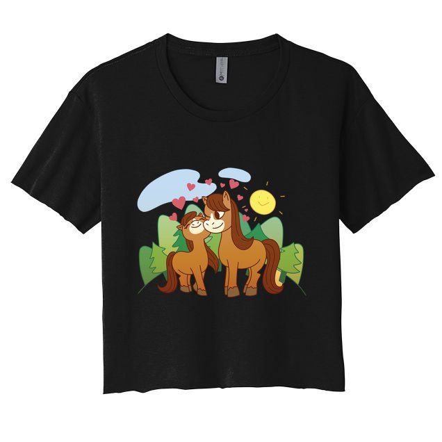 Cute Best Friend Horses Crop Top