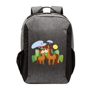 Cute Best Friend Horses Vector Backpack