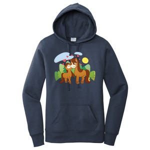 Cute Best Friend Horses Women's Pullover Hoodie