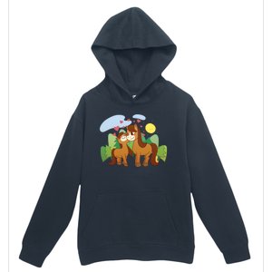 Cute Best Friend Horses Urban Pullover Hoodie