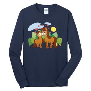 Cute Best Friend Horses Tall Long Sleeve T-Shirt